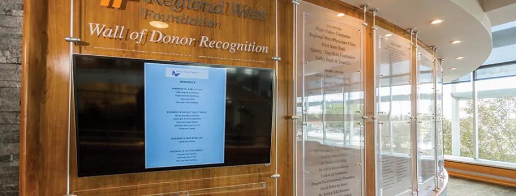 Foundation donor wall