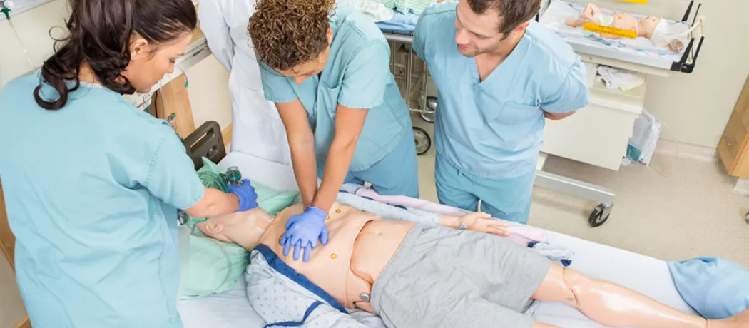 Healthcare providers performing CPR